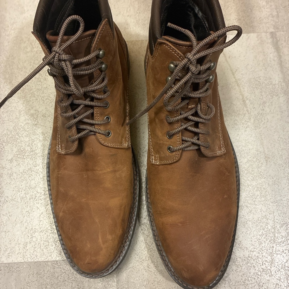 Johnston & Murphy Brown Leather Lace-Up Boots - Picture 2 of 7